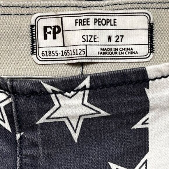 Rare Free People Stars and Stripes pull on Penny Flares Womens Sz 27 - Picture 11 of 12